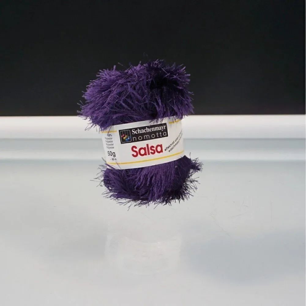 Schachenmayr Nomotta Salsa Eyelash Yarn 0049 Purple 1 Skein